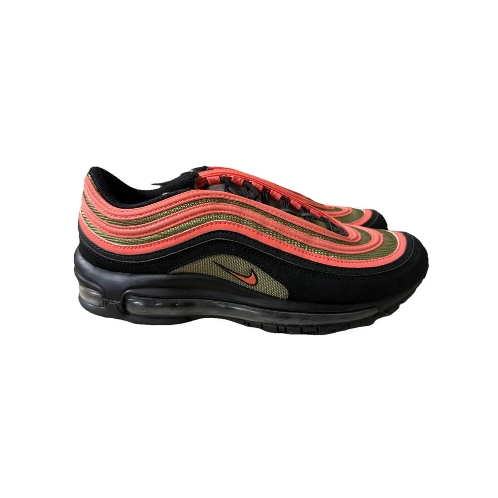 Nike By You Air Max 97 Inferred Olive Green Red | DC8134-991 Men 8.5/Women 10